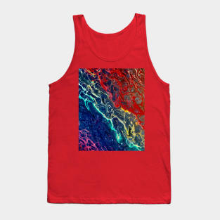 volcano eruption acrylic abstract fluid art Tank Top